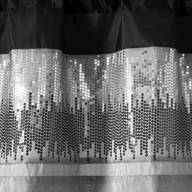 52"x18" Night Sky Sequins Embroidery Window Valance - Lush Décor, 4 of 7