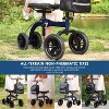Lycvki Adjustable All Terrain Knee Rollator Walker for Broken Leg Ankle Injuries with 10" Big Wheels, Dual Brakes - 2 of 4