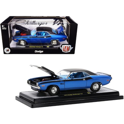 1970 Dodge Challenger T A 340 6 Pack Blue Met Black W Blue Interior Ltd Ed To 6500 Pcs 1 24 Diecast Model Car By M2 Machines Target