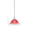 Toltec Lighting Any 1 - Light Pendant in  Brushed Nickel with 10" Raspberry Crystal Shade - 2 of 2