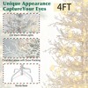 Mlmh & Kngwa Pre-lit Aspen Fir Artificial Christmas Tree,Holiday Coral Christmas Tree with Snow Flocked Branch Tips and Warm White LED Lights - 3 of 4