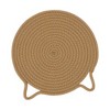 Unique Bargains Single Cat-Ear Shape Heat Resistant Trivet Mat Cotton 9.45"x9.45"x0.31" - 3 of 3