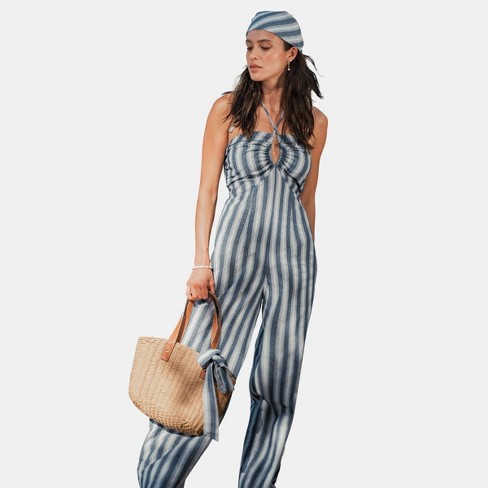 Women's Drawstring Jogger Jumpsuit - Cupshe-xl-black : Target