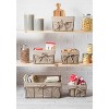Design Imports Set of 5 Vintage Gray Wire Liner Baskets Taupe: Iron & Cotton, Rectangle, Spot Clean, 18x13x8 - 4 of 4