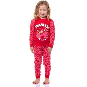 PJ Masks Toddler Girls' Owlette Fearless 2 Piece Long Sleeve Pajama Set Red - 1 of 4