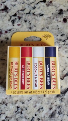  Burt's Bees Moisturizing Lip Balms Freshly Picked 4 Pack 0.15  oz (4.25 g) Each