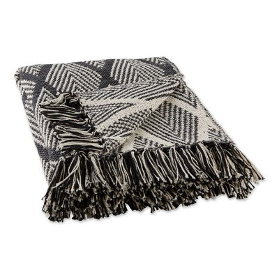 50"x60" Diamond Throw Blanket Gray - Design Imports