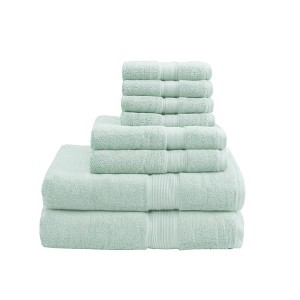Vynxaria Seafoam Ultra Soft 2 Piece Cotton Towel Set - 1 of 4
