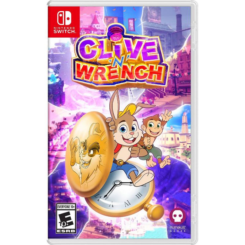 Clive &#39;N&#39; Wrench - Nintendo Switch: 3D Platform Adventure, Time Travel, Single Player, E10+, 1 of 14