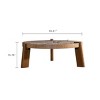 Living Room Central Round Coffee Table,Rustic Solid Wood Round Sofa Side Table,Small Accent Table for Office or Apartment-Coolbibila - 4 of 4