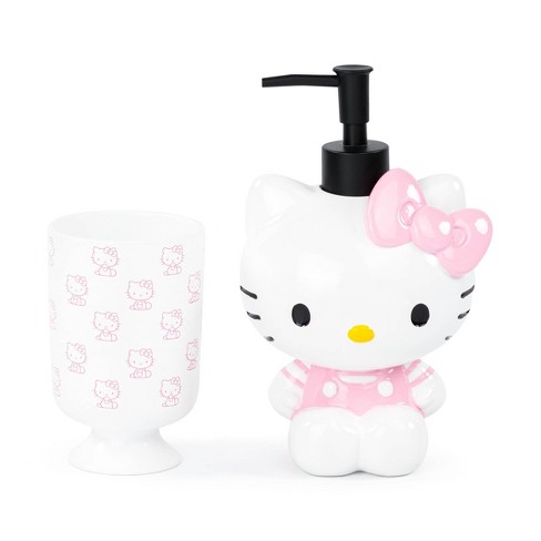 Sanrio Hello Kitty 2 Piece Bathroom Soap Dispenser & Tumbler Set : Target