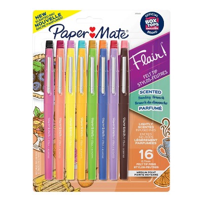 16ct Marker Pens Scented Flair Medium Tip .7mm - PaperMate