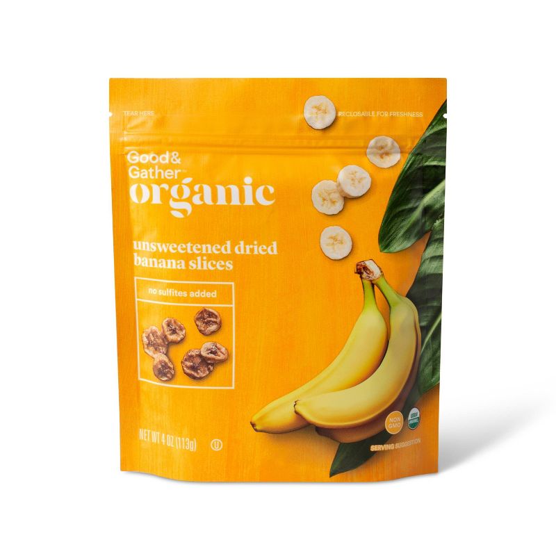 Organic Dried Unsweetened Banana Slices - 4oz - Good &#38; Gather&#8482;, 1 of 5