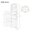 61" Tall Corner Cabinet, Bathroom Storage Cabinet with Doors and Adjustable Shelves, Freestanding Floor Cabinet for Bathroom Office Living Room - 3 of 4