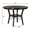 Costway 42'' Round Dining Table 2-tier Kitchen Living Room Table  w/Storage Shelf - 4 of 4