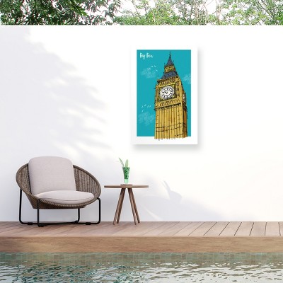 Trademark Fine Art - Jill White Big Ben Illustration Matted Framed Art