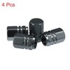 Unique Bargains Car Aluminium Alloy Dustproof Hexagon Shape Wheel Valve Caps 4 Pcs - 3 of 4