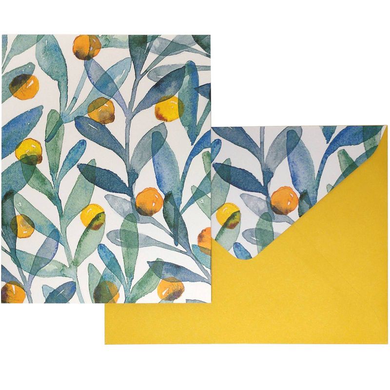 Green Inspired 10ct Citrus Sprigs Blank Cards, 3 of 6