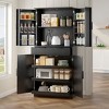 72" Fluted Kitchen Pantry Cabinet, Freestanding Cupboard Storage Cabinet with Drawers, Coffee Bar Cabinet for Living Room Hallway - 2 of 4
