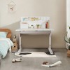 JUJABU 41.3" Kids Adjustable Study Desk with Tiltable Desktop, 0–37° Tilt, White - 2 of 4