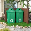 Tangkula 2PCS Air Conditioner Fence, Decorative Trash Can Enclosure with Stakes 48”L x 37.5”H Pool Equipment Fence Screen Black/White - 2 of 4