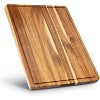 Thick Cutting Board Wood 18" x 12", Acacia Wooden Cutting Board for Meat, Butcher Block Countertop, Reversible Wooden Cutting Board with Juice Groove - 2 of 4