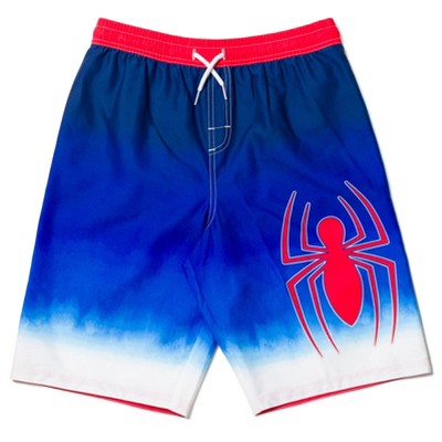 mens spiderman swim trunks