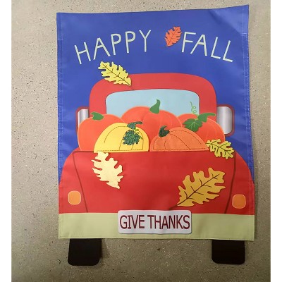 Evergreen Fall Yall Pickup Truck Garden Applique Flag