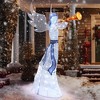 Tangkula 5 FT Lighted Trumpeting Angel Light-up Christmas Angel w/ LED Lights Halo & Girdle - 2 of 4