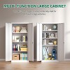 Munora - 71" Metal Garage Storage Cabinet with 3 Adjustable Shelves - Lockable Tool Cabinet with 3-Point Lock System - White - 4 of 4