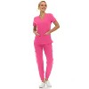 Saint Scrubs Womens 9-Pocket Medical Uniform Set- V-Neck Stretch Top with Seven Pocket Jogger Scrub Pant - 3 of 4