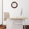 16" Boardroom Decorative Clock Mahogany - The Chicago Lighthouse: Modern Style, Analog Display, Hardwood Material - 2 of 3