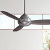 52" Minka Aire Modern Indoor Ceiling Fan with LED Light Remote Control Brushed Nickel Opal Glass for Living Room Kitchen Bedroom - 2 of 4