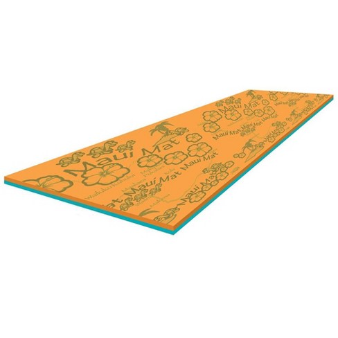 Aqua Lily Pad Mm14 Maui 14 Foot Water Playground Floating Foam Island Mat With Storage Straps And Pad Protectors Orange And Teal Target