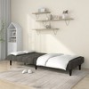 vidaXL 2-Seater Sofa Bed in Dark Gray Velvet - Convertible Loveseat Sleeper for Living Room, Home Office, or Studio - 2 of 4