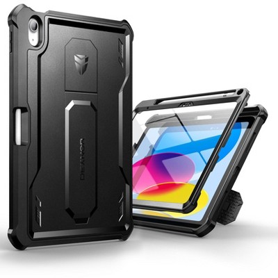 Dexnor Case for iPad (A16) 11th Generation 11 Inch 2025, iPad 10th Generation 10.9 Inch 2022 [Built-in Screen Protector & Kickstand], Black