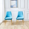 NicBex Set of 2 Dining Chair with Curved Back Modern Upholstered Armless Accent Chair with Metal Legs for Kitchen,Dining Room - 2 of 4