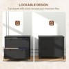 NicBex 2-Drawer File Cabinet Under Desk Storage with 2 Doors and Adjustable Shelf Storage Cabinet for Home, Office - 3 of 4