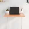 vidaXL Table Top Light Brown 23.6"x19.7"x0.8" Treated Solid Wood Oak Live Edge - 3 of 4