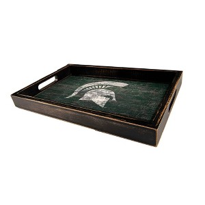 NCAA Michigan State Spartans Distressed Tray - 1 of 3