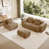 AENKYO Modular L-Shaped Sectional Sofa, 140" Curved Cloud Couch with Chaise, Boneless Corduroy Design for Small Spaces, No Assembly - 2 of 4