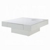 Royal Hampton Coffee Table, 43 Inch Square Plinth Top, High Gloss White Finish - 3 of 4