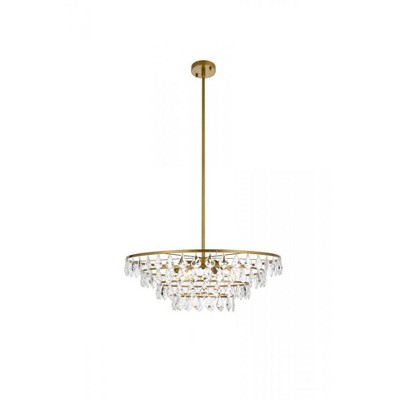 Elegant Lighting Ella 28 inch pendant in brass