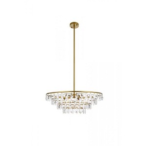 Elegant Lighting Ella 28 inch pendant in brass - 1 of 4
