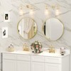 Apmir Round High Quality Aluminum Alloy Framed French Cleat Mounted Wall Decor Bathroom Vanity Mirror in matte black with 5-Year Warranty - 3 of 4
