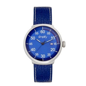 Simplify The 7100 Leather-Band Watch w/Date - 1 of 4