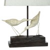 Sandpiper Table Lamp Sand Stone - StyleCraft: Coastal Style, UL Listed, 16" Base, Linen Shade - 2 of 4