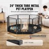 VEVOR Dog Playpen, 8 Pcs 24 x 24 in Panels Foldable Metal Pet Exercise Pen, Dog Fence Indoor and Outdoor Pen with Door, Storage Bag and Bottom Pad - 3 of 4