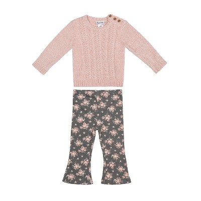 Nicole Miller Toddler Girls 2 Piece Chenille Top and Pants Coordinate Set