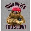 Playful Sloth - Your Wi-Fi's Too Slow! Adult Crew Neck Short Sleeve Tee - 2 of 2